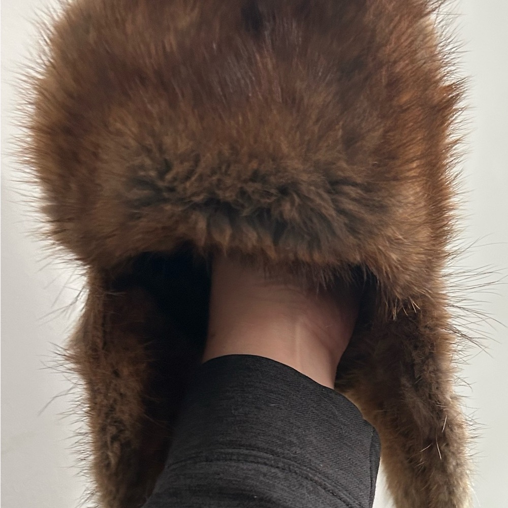 Brown Faux Fur Trapper Hat - Men